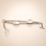 Sculptural Geometric Swarovski Crystal Silver-Tone Bracelet