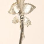 Handmade Sterling Silver Rose Sculpture in Basket