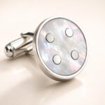 Sterling Silver Mother of Pearl Cufflink and Stud Set