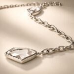 Silver-Plated Crystal Geometric Y Lariat Necklace