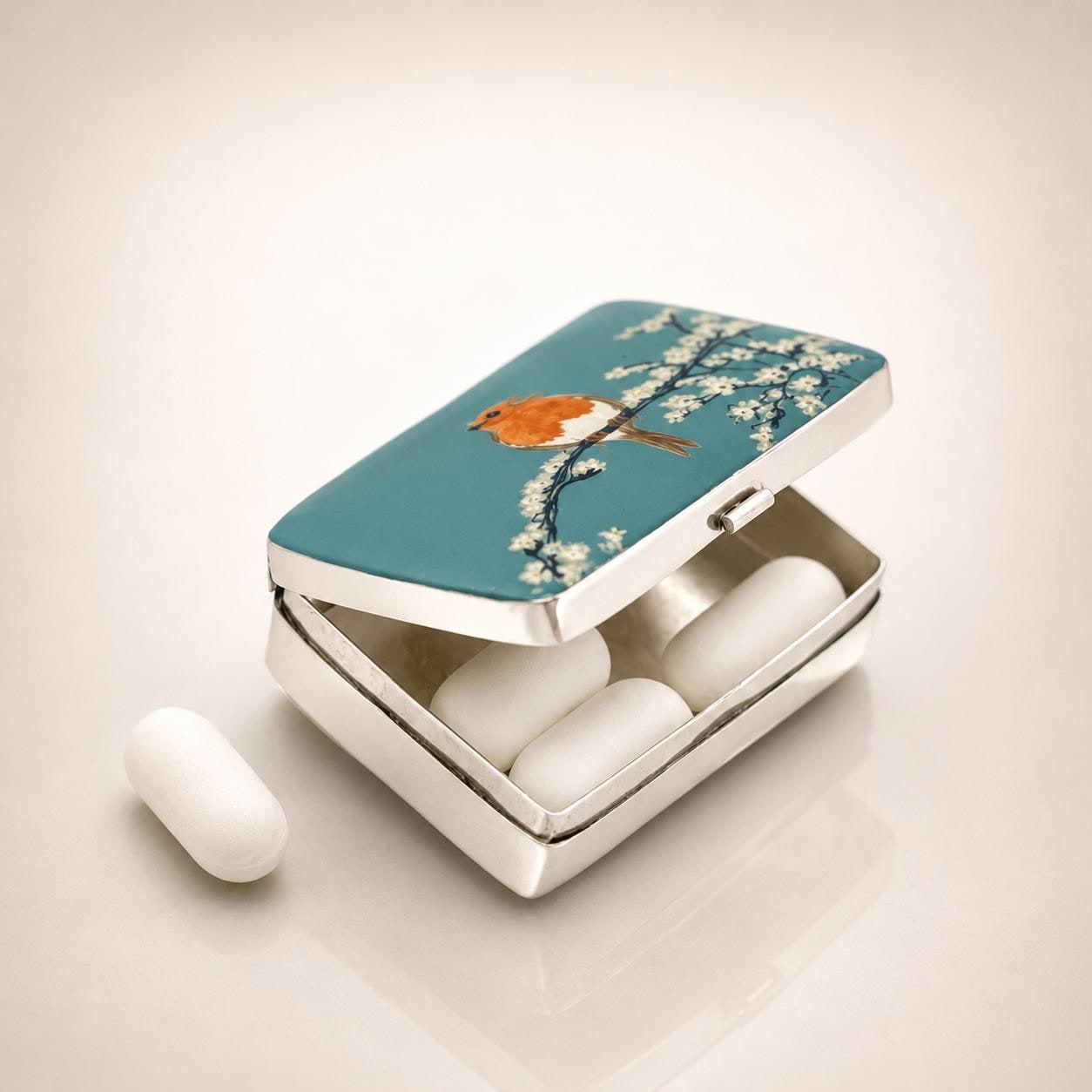 il-fullxfull.8054379117-4kph-il-fullxfull.8054379117-4kph.jpg Hand-Painted Robin Enamel Sterling Silver Pill Box