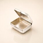 Hand-Painted Robin Enamel Sterling Silver Pill Box