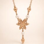 Gold-Tone Swarovski Crystal & Pearl Floral Y Necklace