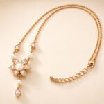 Gold-Tone Swarovski Crystal & Pearl Floral Y Necklace