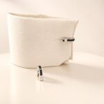 Sterling Silver Black Diamond Sculptural Wrap Cufflinks