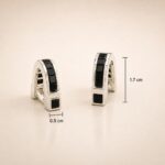 Sterling Silver Black Diamond Sculptural Wrap Cufflinks