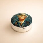 Sterling Silver Van Gogh Enamel Portrait Pillbox 1 Sterling Silver Van Gogh Enamel Portrait Pillbox