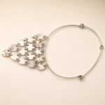 Vintage Sterling Silver Sodalite Sculptural Collar Necklace