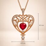 July Ruby Swarovski Crystal Heart Pendant Necklace 7 July Ruby Swarovski Crystal Heart Pendant Necklace