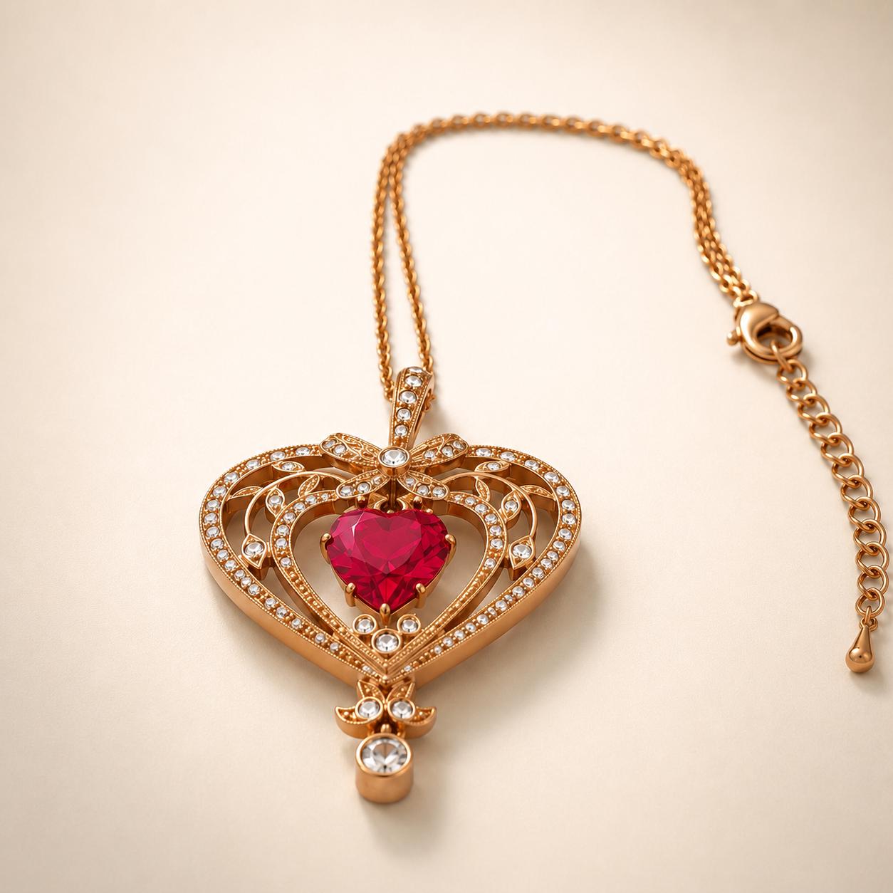 il-fullxfull.8231203810-96xu-il-fullxfull.8231203810-96xu-1.jpg July Ruby Swarovski Crystal Heart Pendant Necklace