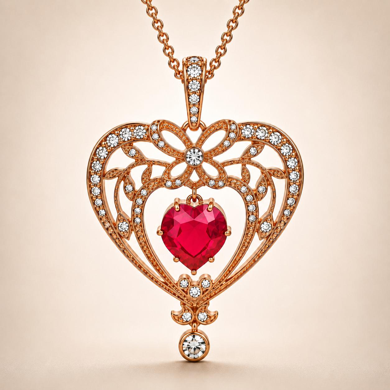 il-fullxfull.8231204366-nvv4-il-fullxfull.8231204366-nvv4-1.jpg July Ruby Swarovski Crystal Heart Pendant Necklace