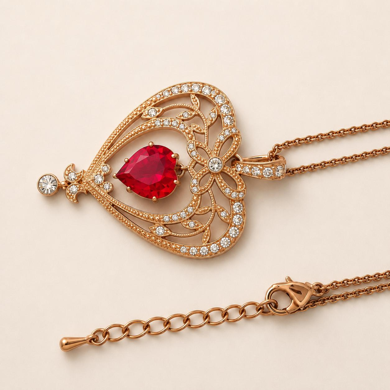 il-fullxfull.8231204394-pzkr-il-fullxfull.8231204394-pzkr-1.jpg July Ruby Swarovski Crystal Heart Pendant Necklace