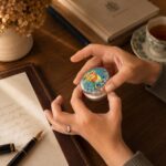 Sterling Silver Van Gogh Enamel Portrait Pillbox 3 Sterling Silver Van Gogh Enamel Portrait Pillbox