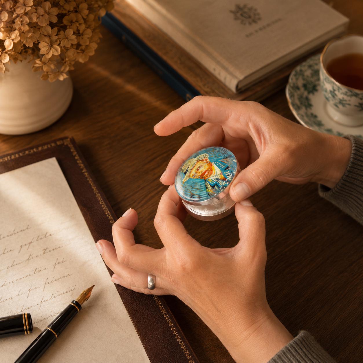 il-fullxfull.8251895955-f0ku-il-fullxfull.8251895955-f0ku.jpg Sterling Silver Van Gogh Enamel Portrait Pillbox