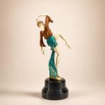 Autumn Dancer Art Deco Bronze Statuette by Baranite