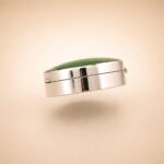 Sterling Silver Hand-Painted Enamel Golfer Pill Box