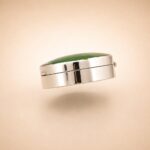 Sterling Silver Hand-Painted Enamel Golfer Pill Box 4 Sterling Silver Hand-Painted Enamel Golfer Pill Box