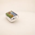Sterling Silver Hand-Painted Enamel Horse Rider Pill Box 12 Sterling Silver Hand-Painted Enamel Horse Rider Pill Box