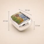 Sterling Silver Hand-Painted Enamel Hunting Pill Box