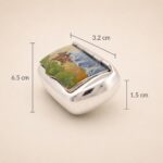 Sterling Silver Hand-Painted Enamel Horse Rider Pill Box 15 Sterling Silver Hand-Painted Enamel Horse Rider Pill Box