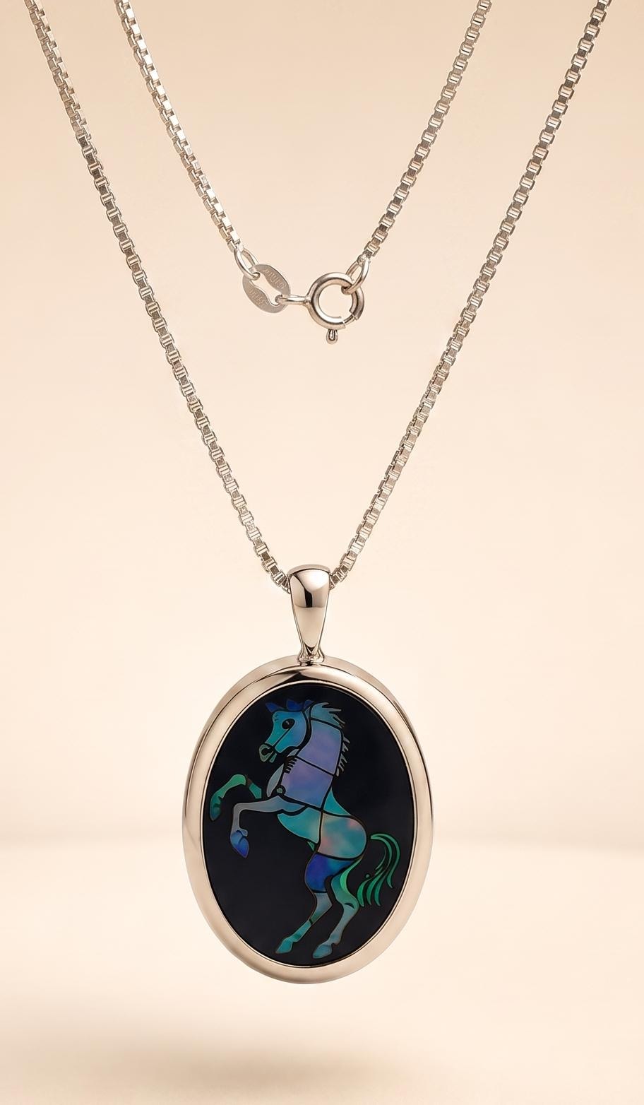 il-fullxfull.8326685949-imsk-il-fullxfull.8326685949-imsk-5.jpg Vintage Sterling Silver Opal Mosaic Unicorn Necklace