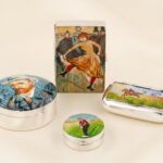 Sterling Silver Hand-Painted Enamel Golfer Pill Box