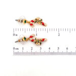 Christmas Candy Cane Earrings Gold Plated Metal Alloy With Enamel And Sparkling Czech Crystals 33 JEA4 gallery image