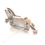 Christmas Stocking Pin Brooch With Enamel | Rhodium Plated 40 JB24 gallery image