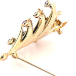 Christmas Tree Pin Brooch With Enamel And Sparkling Czech Crystals | Gold Plated 28 JB15 gallery image