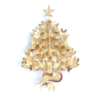 Christmas Tree Brooch With Enamel And Multicoloured Sparkling Czech Crystals | Gold Plated 41 JB14 gallery image