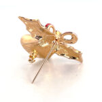 Gold Plated Enamel Christmas Bell Pin Brooch with Clapper 45 JB266 gallery image