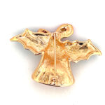 Gold Plated Enamel Christmas Bell Pin Brooch with Clapper 39 JB266 gallery image