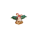 Gold Plated Enamel Christmas Bell Pin Brooch with Clapper 27 JB266 gallery image
