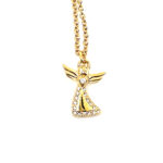Gold-Plated Christmas Angel Pendant with Czech Crystals 7 JNK92 gallery image
