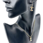 Gold-Plated Christmas Angel Pendant with Czech Crystals 13 JNK92 gallery image