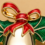 Gold Plated Enamel Christmas Bell Pin Brooch with Clapper 21 JB266 gallery image
