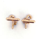 Gold Plated Candy Cane Cufflinks with Czech Crystals 32 JCU4 gallery image