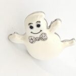 Casper Friendly Ghost Rhodium-Plated Enamel Pin Brooch