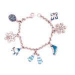 Rhodium-Plated Christmas Bracelet with Czech Crystals