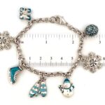 Rhodium-Plated Christmas Bracelet with Czech Crystals