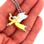 Gold and Rhodium Plated Angel Cherub Brooch Pendant 2 Gold and Rhodium Plated Angel Cherub Brooch Pendant