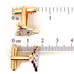 Gold Plated Christmas Tree Cufflinks with Czech Crystals 2 Gold Plated Christmas Tree Cufflinks with Czech Crystals