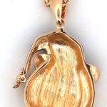 Gold Plated Jack O'Lantern Pendant with Czech Crystals