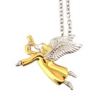 Gold and Rhodium Plated Angel Cherub Brooch Pendant 1 Gold and Rhodium Plated Angel Cherub Brooch Pendant