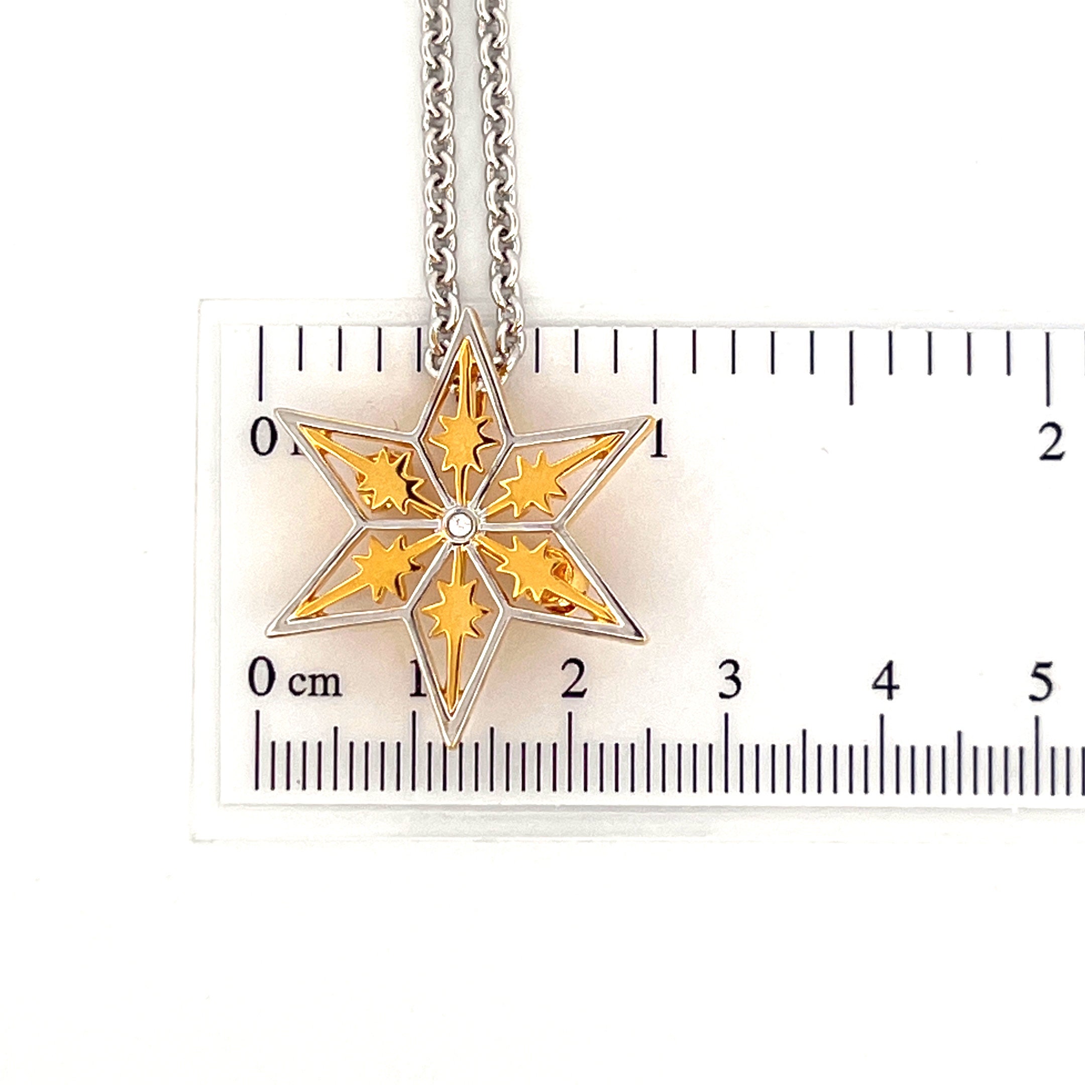 il-fullxfull.4301517707-d8mb.jpg Gold & Rhodium Plated Star Brooch Pendant, Czech Crystal