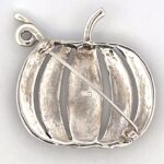 Sterling Silver Pumpkin Brooch with Brown Crushed Opal Resin