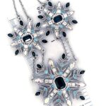 Rhodium-Plated Snowflake Necklace with Czech Crystals