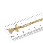 Gold-Plated Christmas Angel Pendant with Czech Crystals