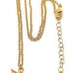 Gold-Plated Christmas Angel Pendant with Czech Crystals