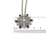 Rhodium-Plated Snowflake Necklace with Czech Crystals